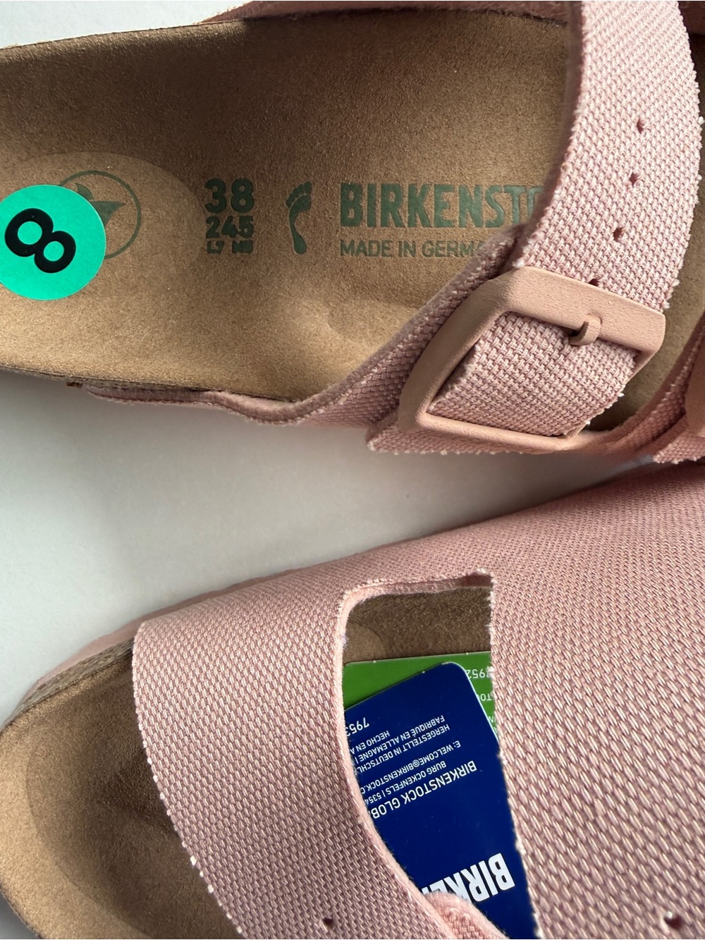 Birkenstock [EU 41] Arizona Canvas Vegan Sandals Narrow Fit Pink - Picture 8 of 11